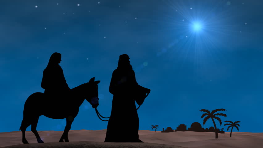 Joseph and Mary On Donkey Stock Footage Video (100% Royalty-free