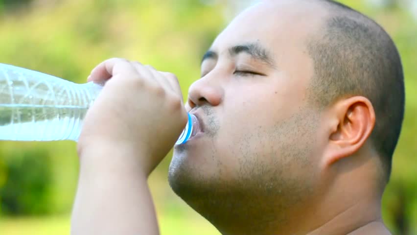 Image result for fatman drinking water