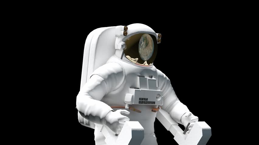 Astronaut In Open Space. 3d Animation Stock Footage Video 2504060 ...