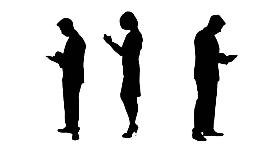 Image result for people standing with their phones