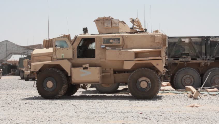 US Marine MRAP With Minesweeper In Front Stock Footage Video 6280880 ...