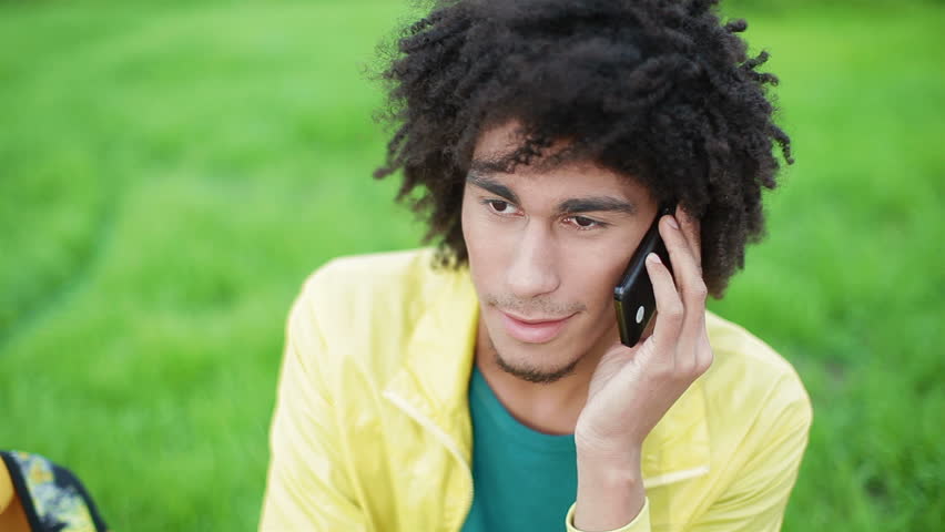 Image result for black cute guy on phone