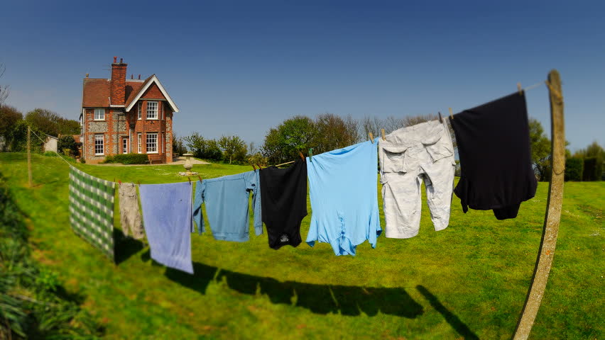 Stock Video Clip Of Clothes Drying On Washing Line Shutterstock