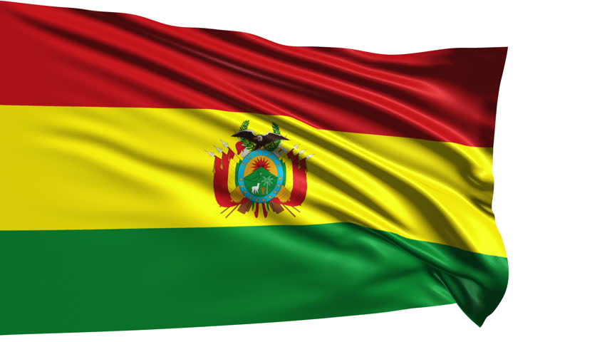 Flag Of Bolivia Beautiful 3d Animation Of Bolivia Flag In ...