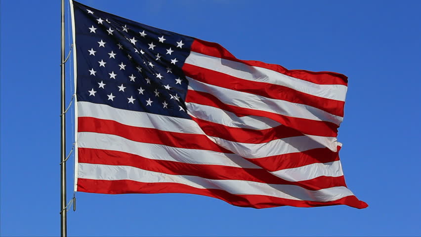 USA Flag Waving In The Wind Stock Footage Video 4108960 | Shutterstock