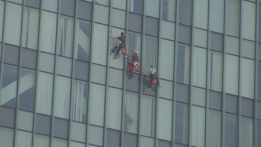 extreme dangerous job cleaning windows on skyscraper business tower climbing men hd stock footage clip - Window Cleaner Job Description extreme dangerous job cleaning windows on skyscraper business tower climbing men hd stock footage clip - Window Cleaner Job Description