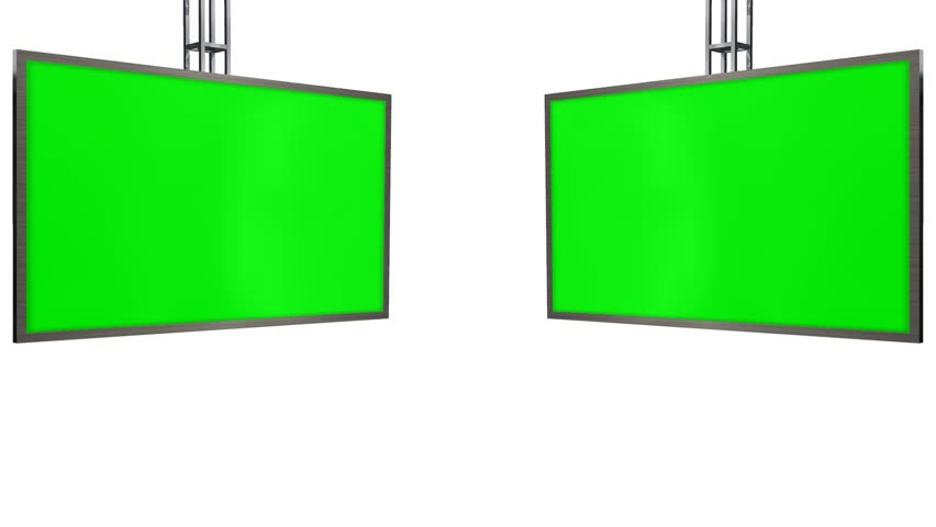 Virtual Studio TV Monitor With Green Screen Animation ...