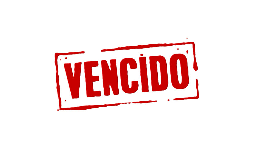 Red Rubber Stamp Animation Of The Word Denied In Spanish With White ...