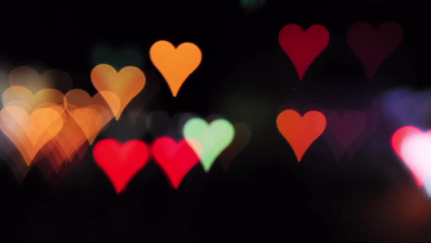 Flashing Hearts On Valentines Day Stock Footage 100 Royalty Heart Shaped Defocused Car Lights City Night Bokeh Valentine S Style