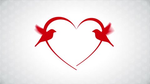 Red Birds Love Heart Animation Design Stock Footage Video (100%  Royalty-free) 7612003 | Shutterstock