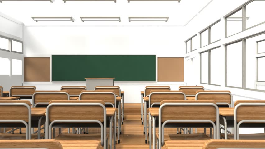Animation of the Classroom Stock Footage Video (100% Royalty-free