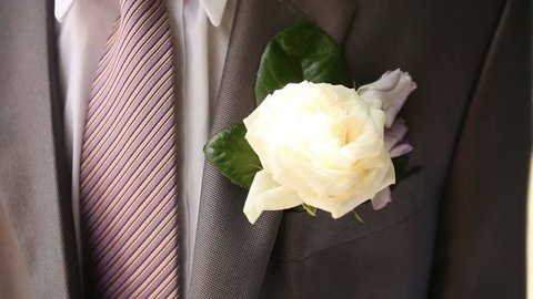 Groom In Grey Wedding Suit Stock Footage Video 100 Royalty Free Groom Wear Gray Suit With Lilac Tie On His Wedding Day
