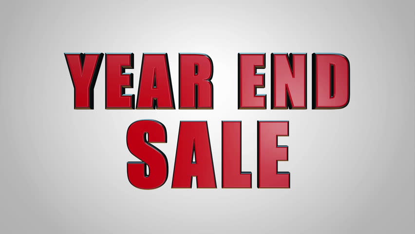 Year End Sale 3d Looping Stock Footage Video (100% Royalty-free