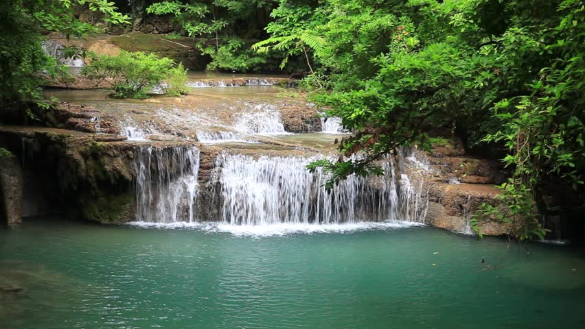 Klong Chao Waterfall On Koh Kood Island, Koh Chang Region, Thailand ...