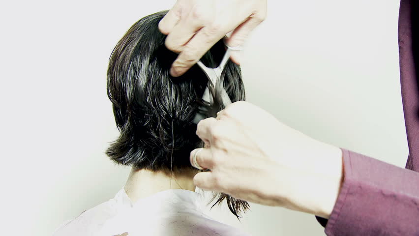 Cutting Long Layers Of Beautiful Fashion Female Model Hair