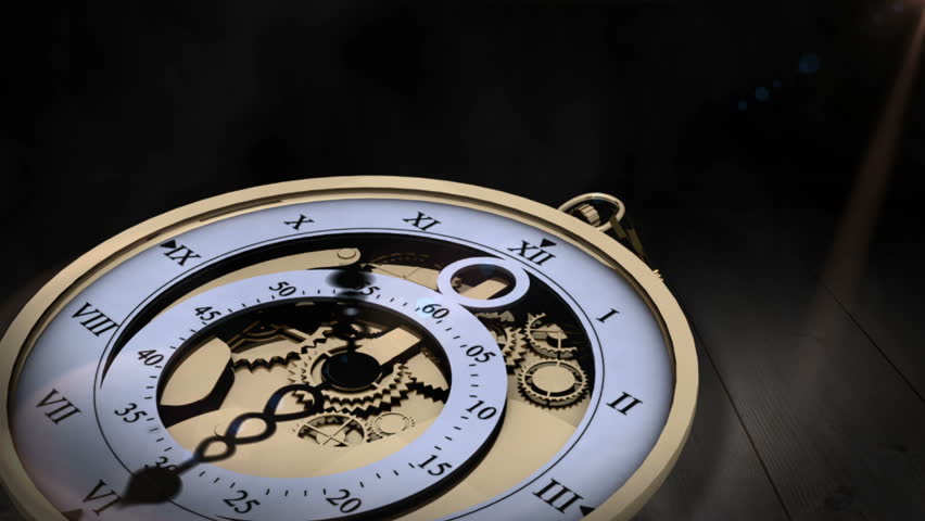 Stock video of digital animation of pocket watch ticking | 8426203 ...