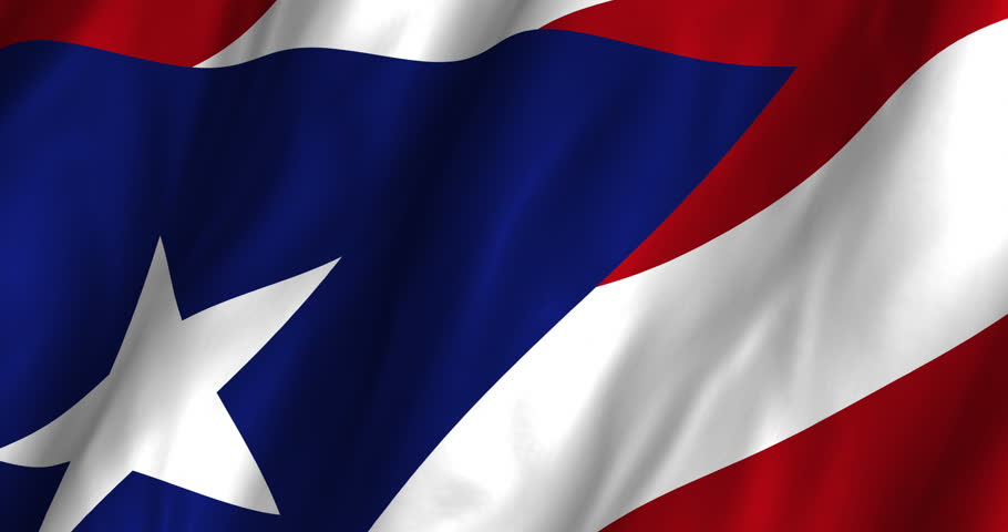 4k00 10a Beautiful Satin Finish Looping Flag Animation Of Puerto Rico