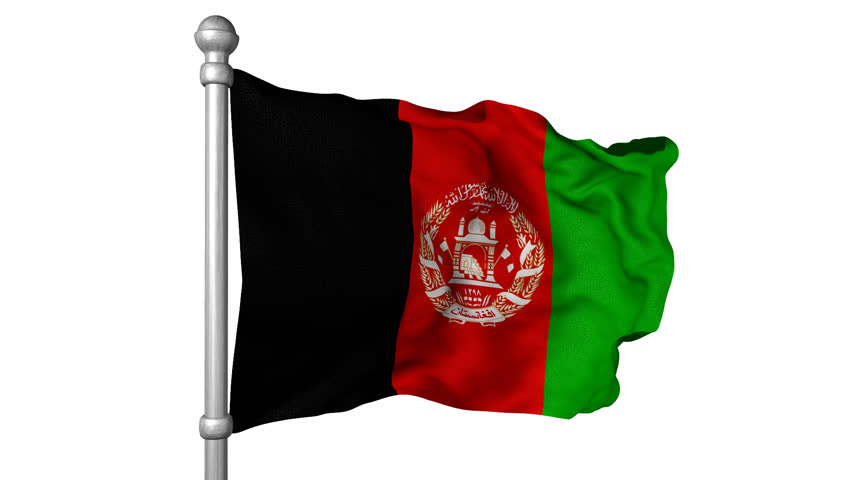 Flag Of Afghanistan Beautiful 3d Animation Of The Afghanistan Flag With