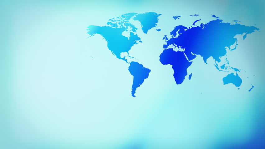 Stock Video Clip of Blue layout futuristic world map background 4k | Shutterstock