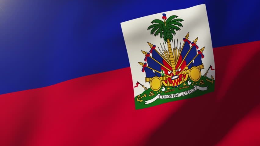 Stock Video Clip of Haiti flag waving in the wind. Looping ...