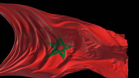Flag Morocco Beautiful 3d Animation Revealing Stock Footage Video (100%  Royalty-free) 9611573 | Shutterstock