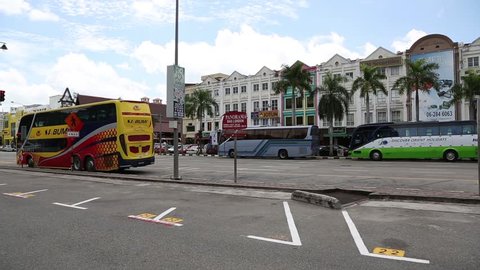 Malacca Malaysia Circa January 2015 Jalan Merdeka One Of The Main Streets Of The City Of Malacca On The Street There Are Many Shopping Centers Shops Restaurants And Night Market Operates