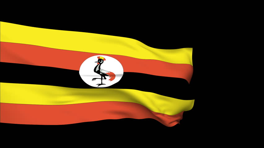 Stock video of uganda flag slowly waving. alpha included. | 986233 ...