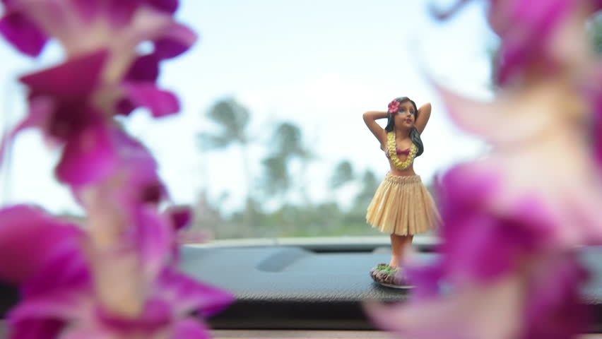 hula girl in car